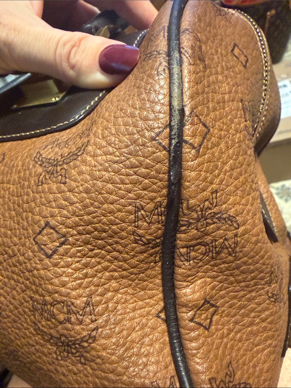 MCM Vintage Visetos Munchen Boston Bag and Gold Hardware - Picture 14 of 15